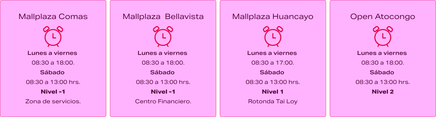 MAC - Horarios de atencion