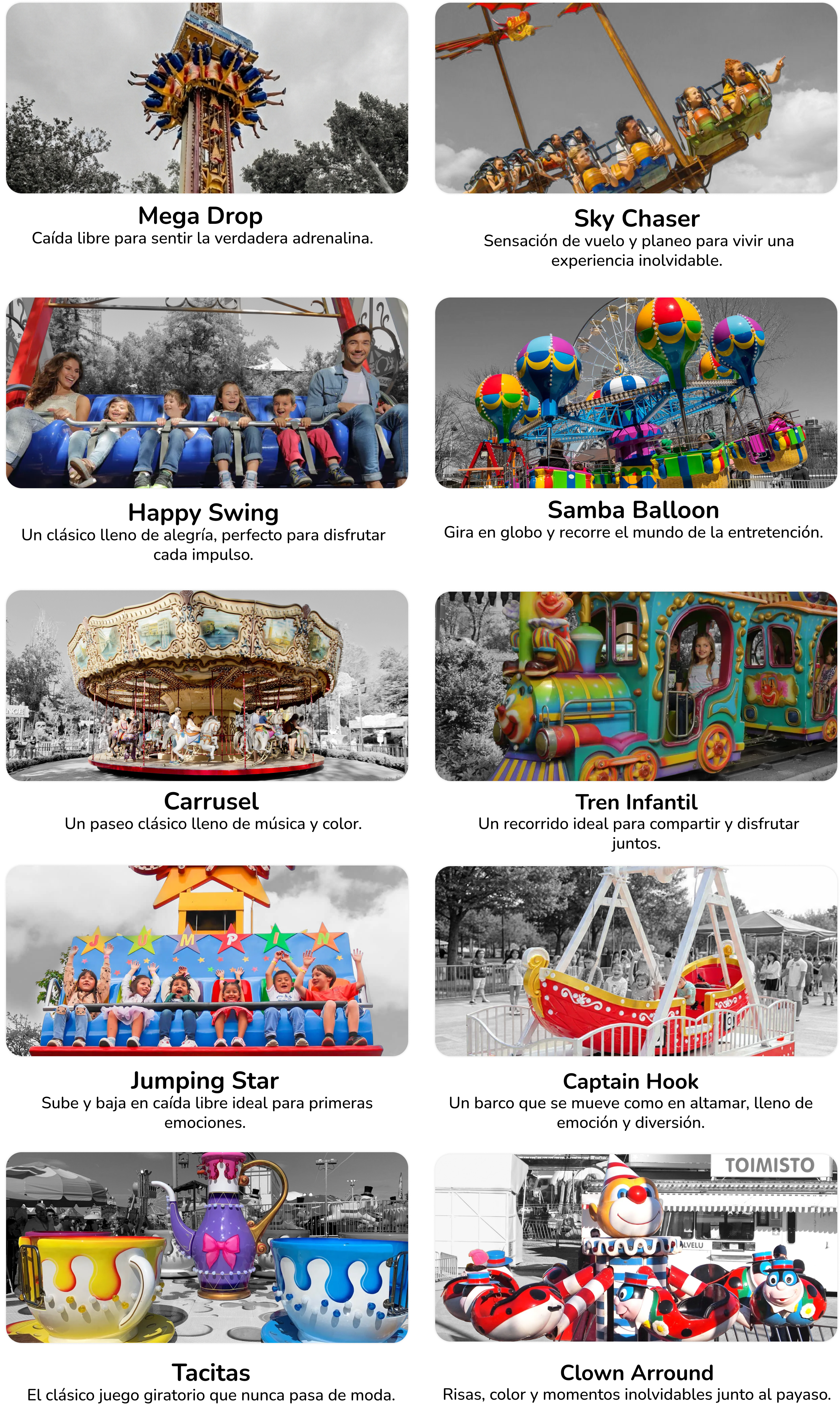 Atracciones Happyland Park