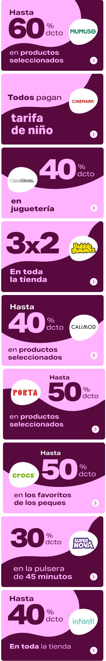 Promociones infantil en Mallplaza Bellavista