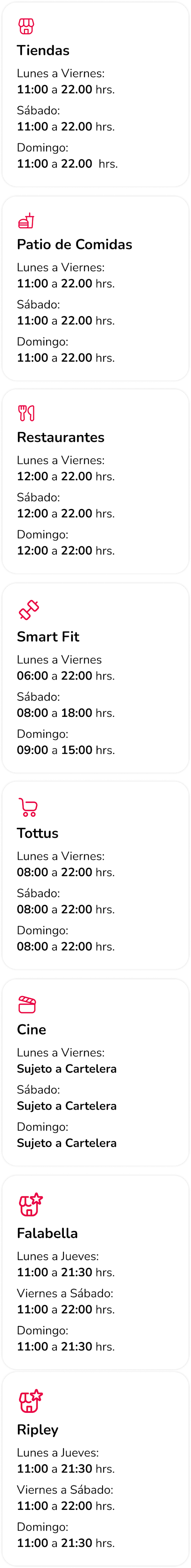 Horarios en Mallplaza Arequipa