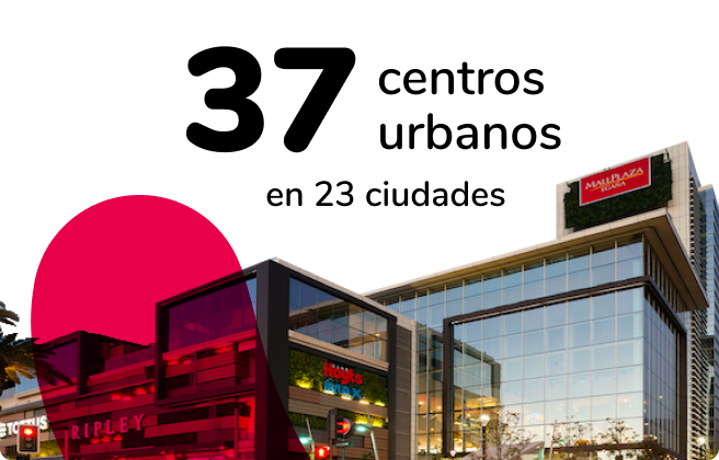 37 centros urbanos en 23 ciudades