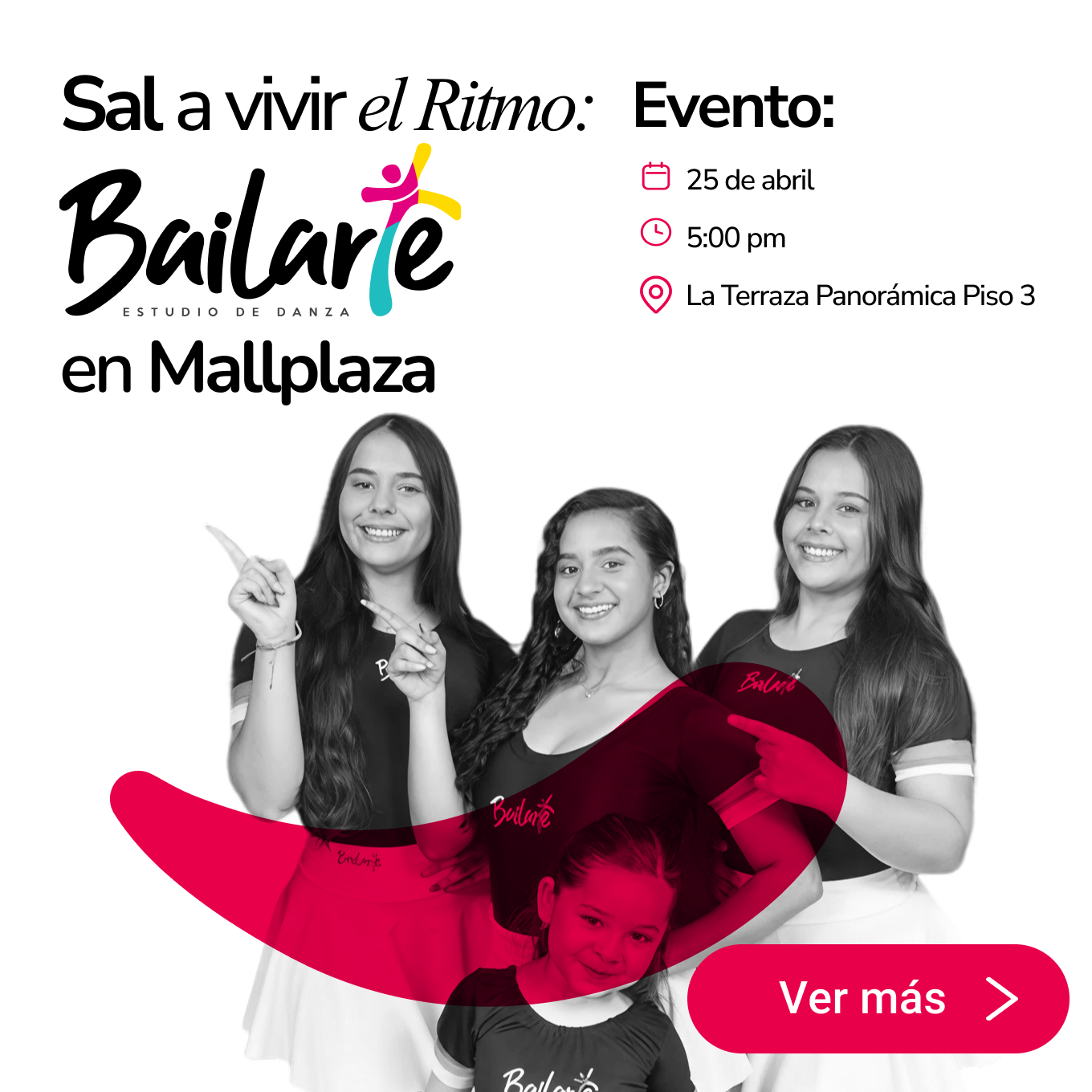 Sal a vivir el ritmo: Bailarte en Mallplaza