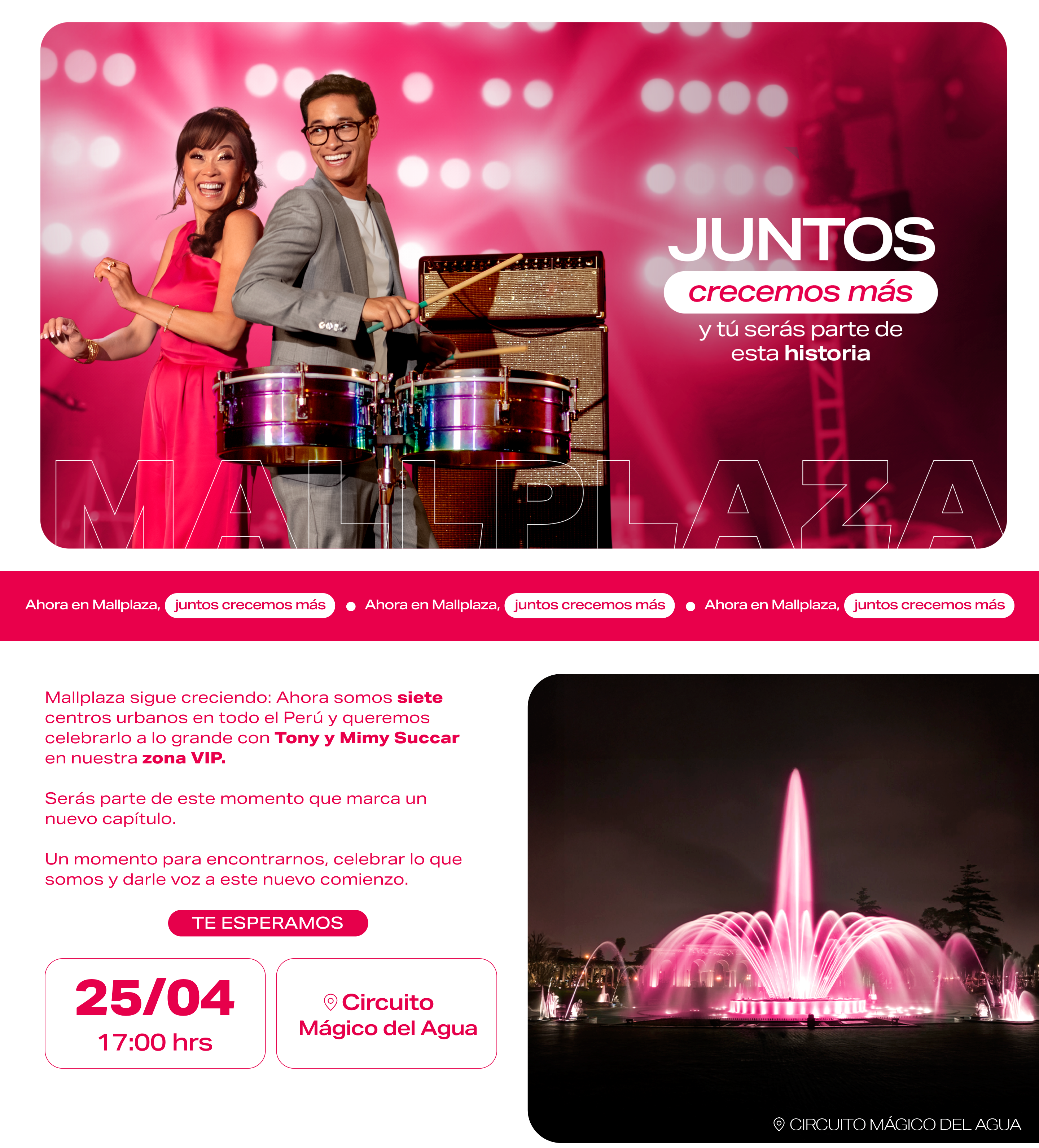 Juntos crecemos mas - Develación