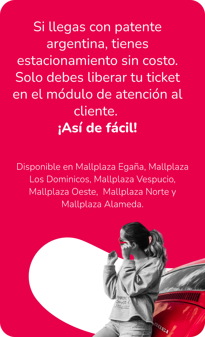 Estacionamiento liberado para Turista Mallplaza