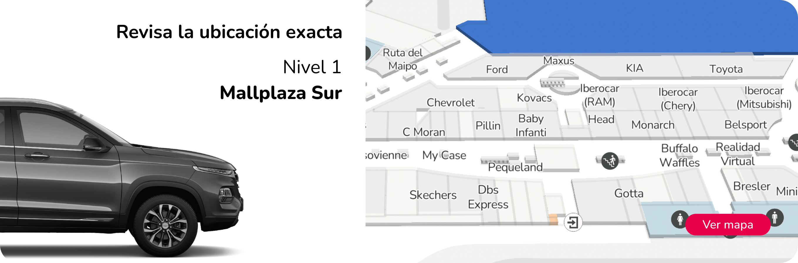Mapa Autoplaza en Mallplaza Sur