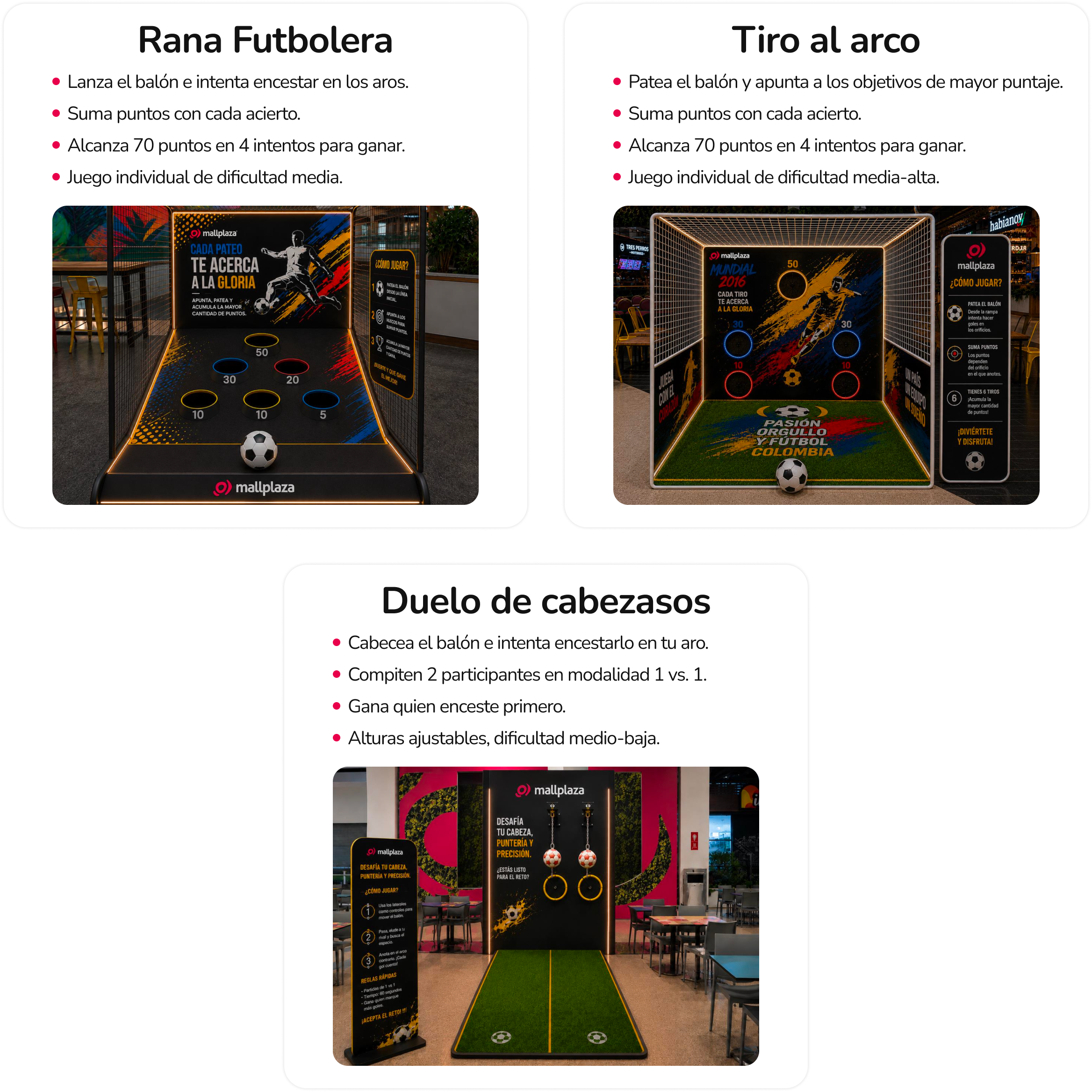 Pon a prueba tu talento en distintos retos
