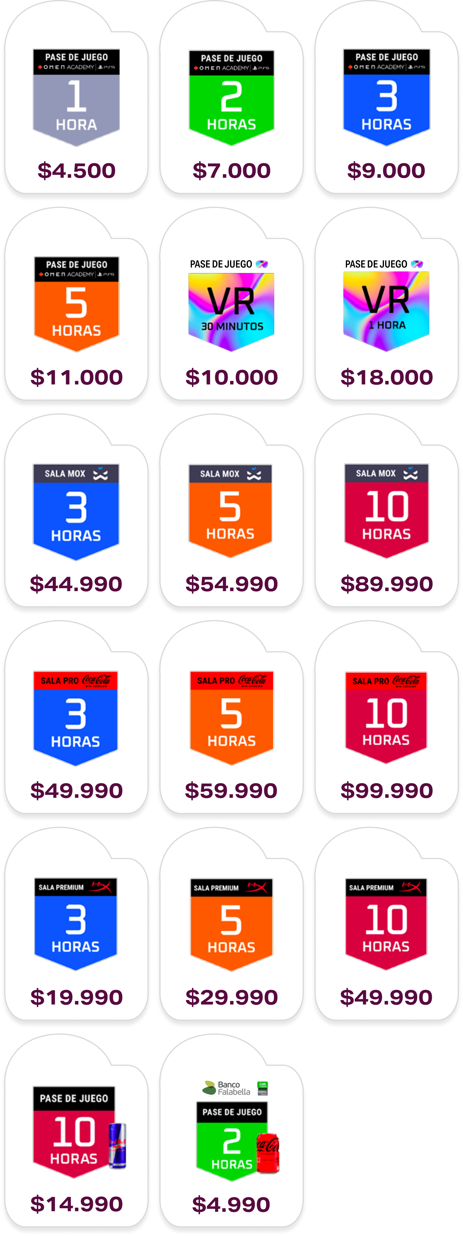 Tarifario Movistar GameClub Mallplaza Vespucio