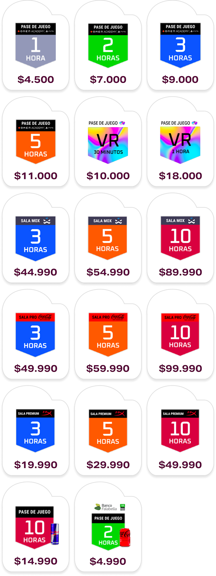 Tarifario Movistar GameClub Mallplaza Vespucio