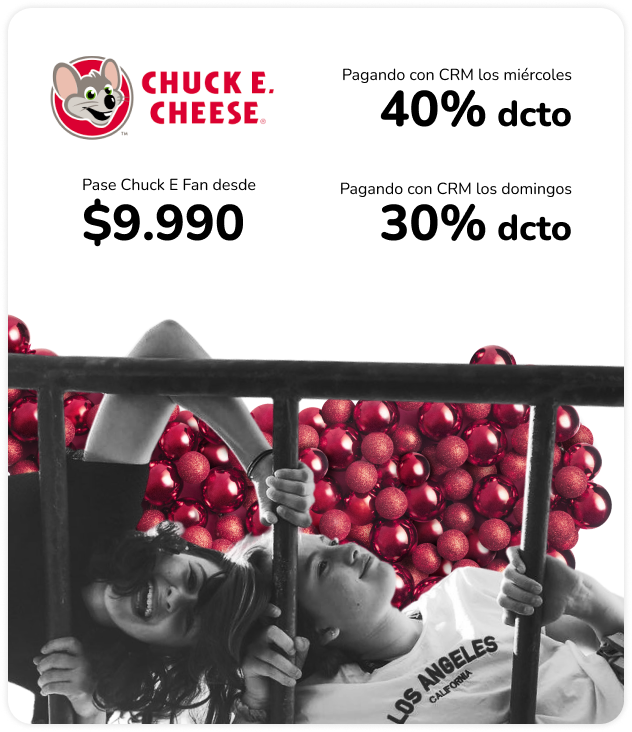 Promociones Chuck E Cheese Navidad en Mallplaza