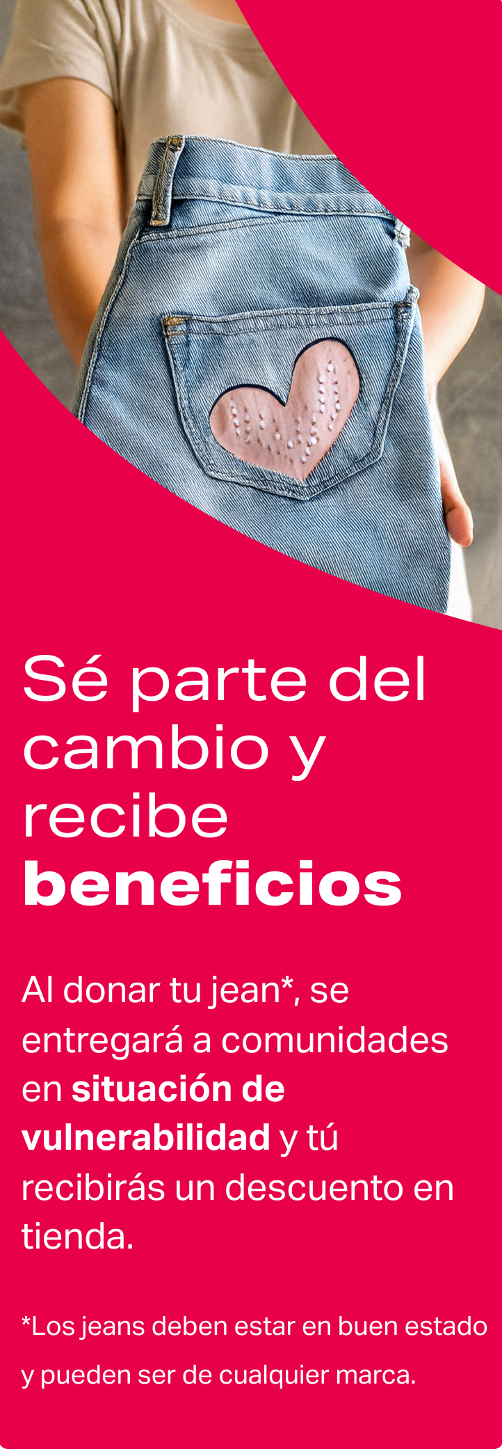 Dona tu jean - Beneficios
