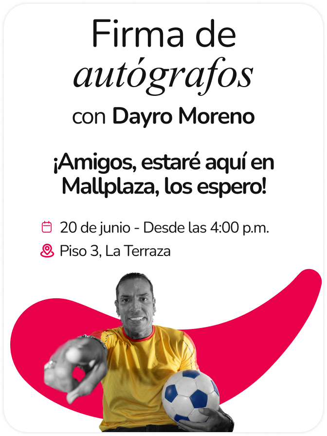 Firma de autógrafos con Dayro Moreno
