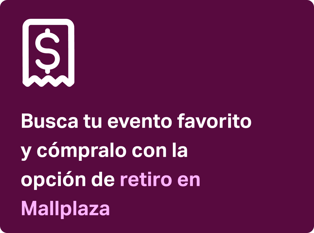 Elige tu evento favorito en Punto Ticket
