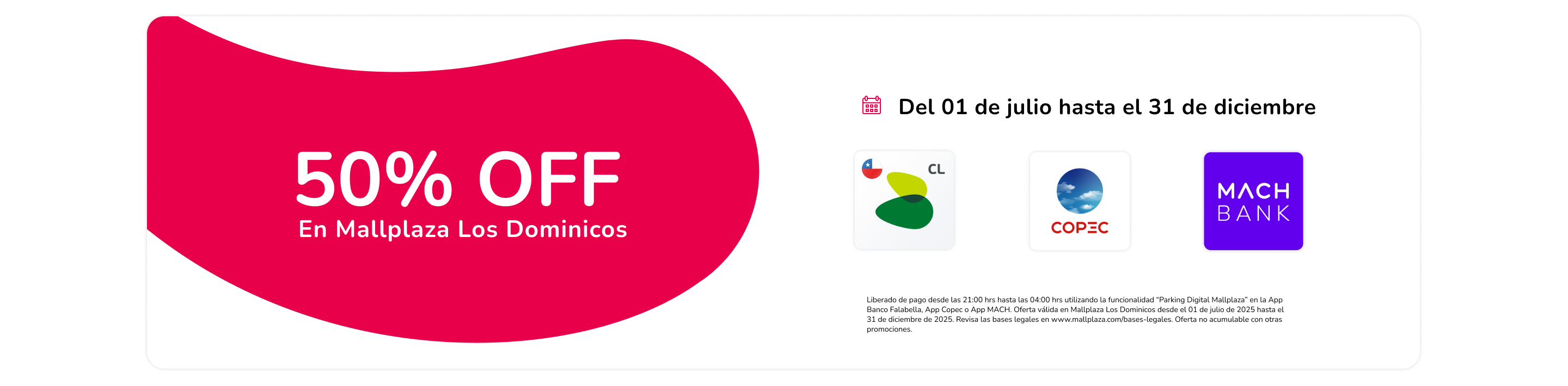Parking Digital 50% descuento en Mallplaza 2025