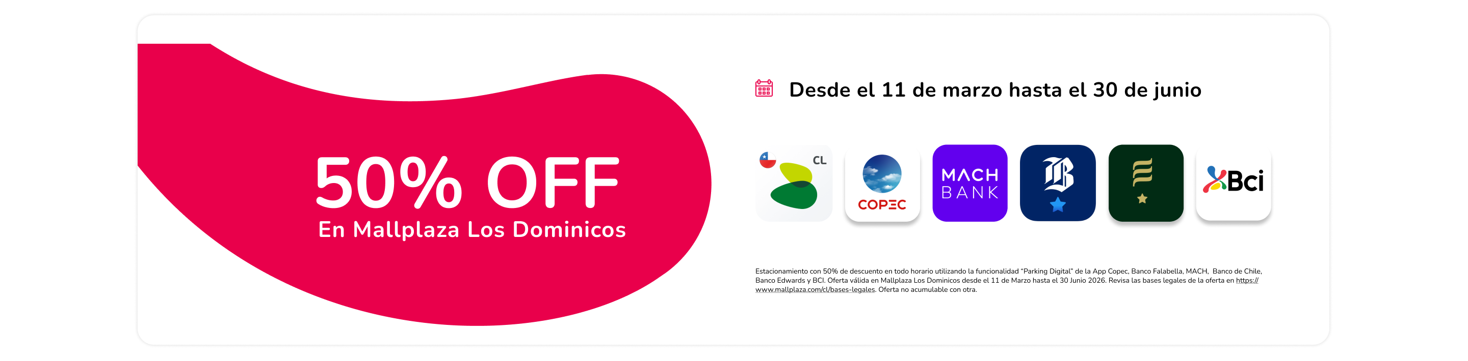 Parking Digital 50% descuento en Mallplaza 2026