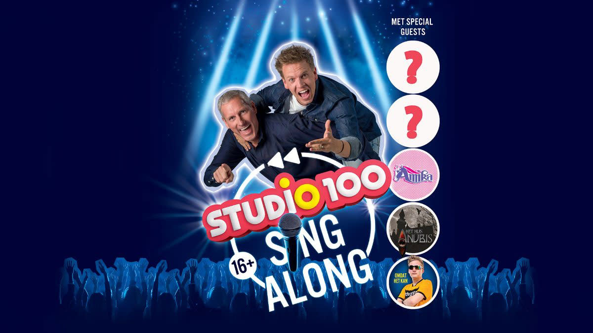 Moora Vander Veken en Niels Destadsbader van Amika zijn van de partij op de Studio 100 SingAlong Party in het Sportpaleis.