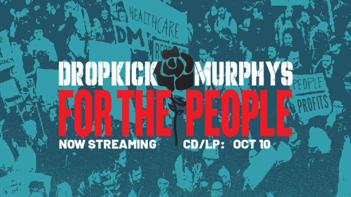 Het artwork toont de titel van het album 'For The People' met op de achtergrond een foto van een protestmars.