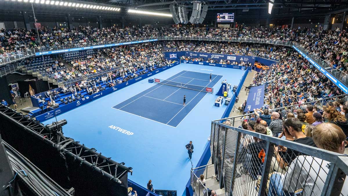 Belgische ster Zizou Bergs neemt deel aan European Open 2024, het tennistornooi in de Lotto Arena.