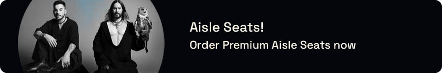Thirty Seconds To Mars Aisle Seats