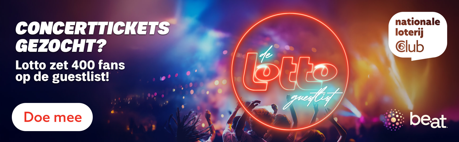 Concerttickets gezocht? Lotto zet 400 fans op de guestlist!