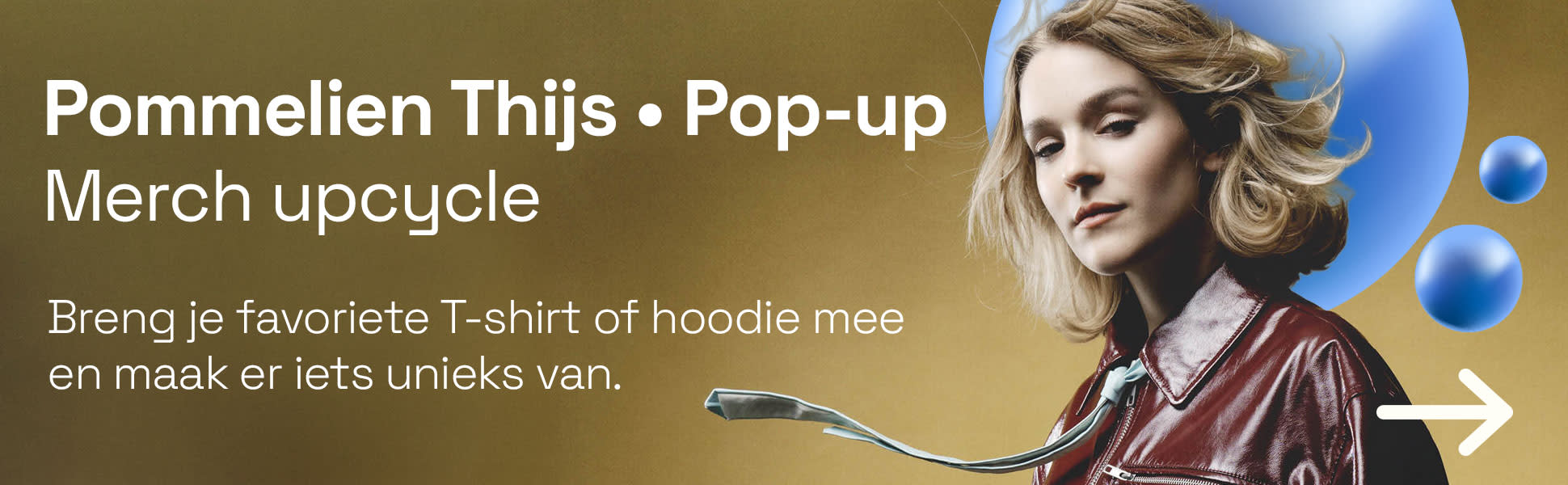 Pommelien Thijs biedt fans opnieuw de mogelijkheid om eigen t-shirts te laten bedrukken.