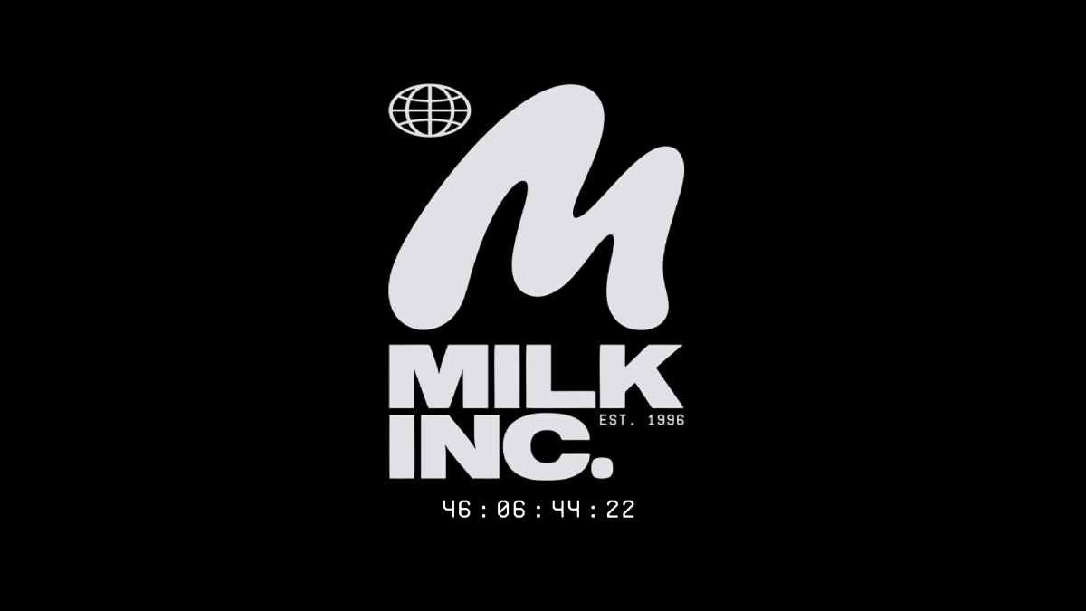 Op de homepagina van milkinc.be wordt een aftelklok getoond.
