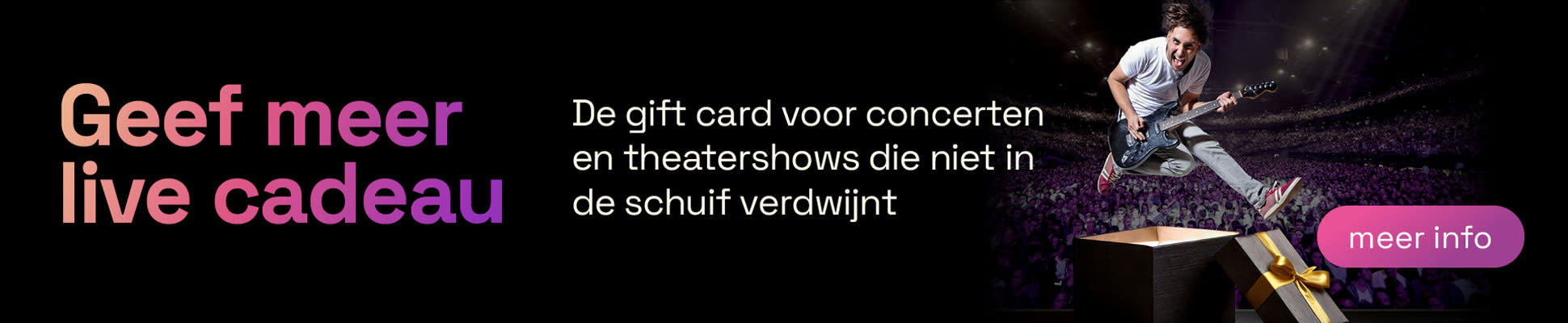 Geef meer live cadeau met de be•at Giftcard.