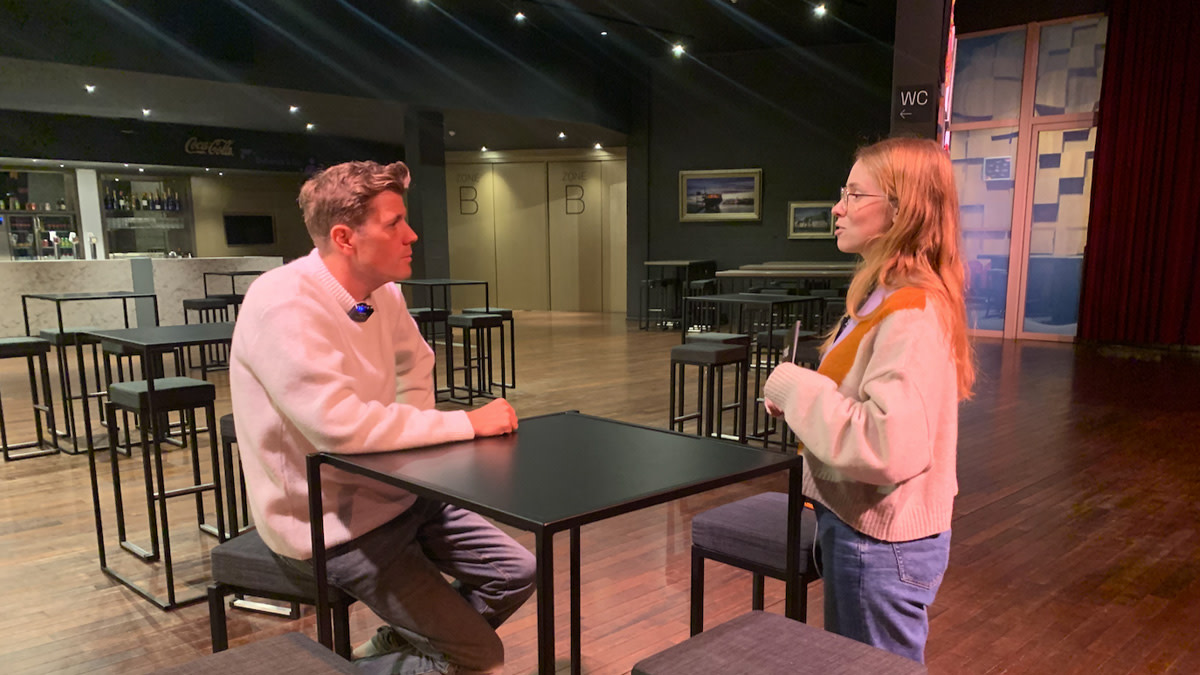 Jaap Reesema in Stadsschouwburg Antwerpen in gesprek.