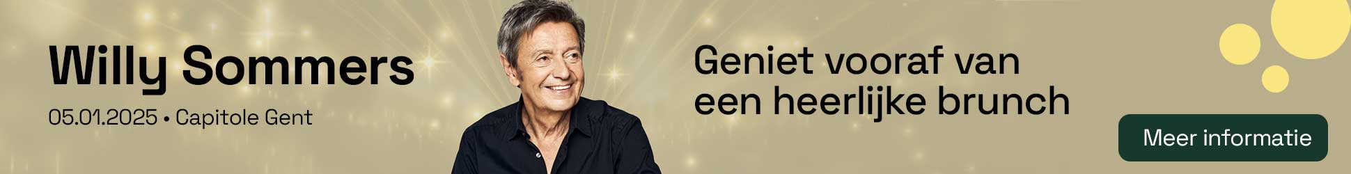 Willy Sommers brengt nieuwjaarsconcert in Capitole Gent.