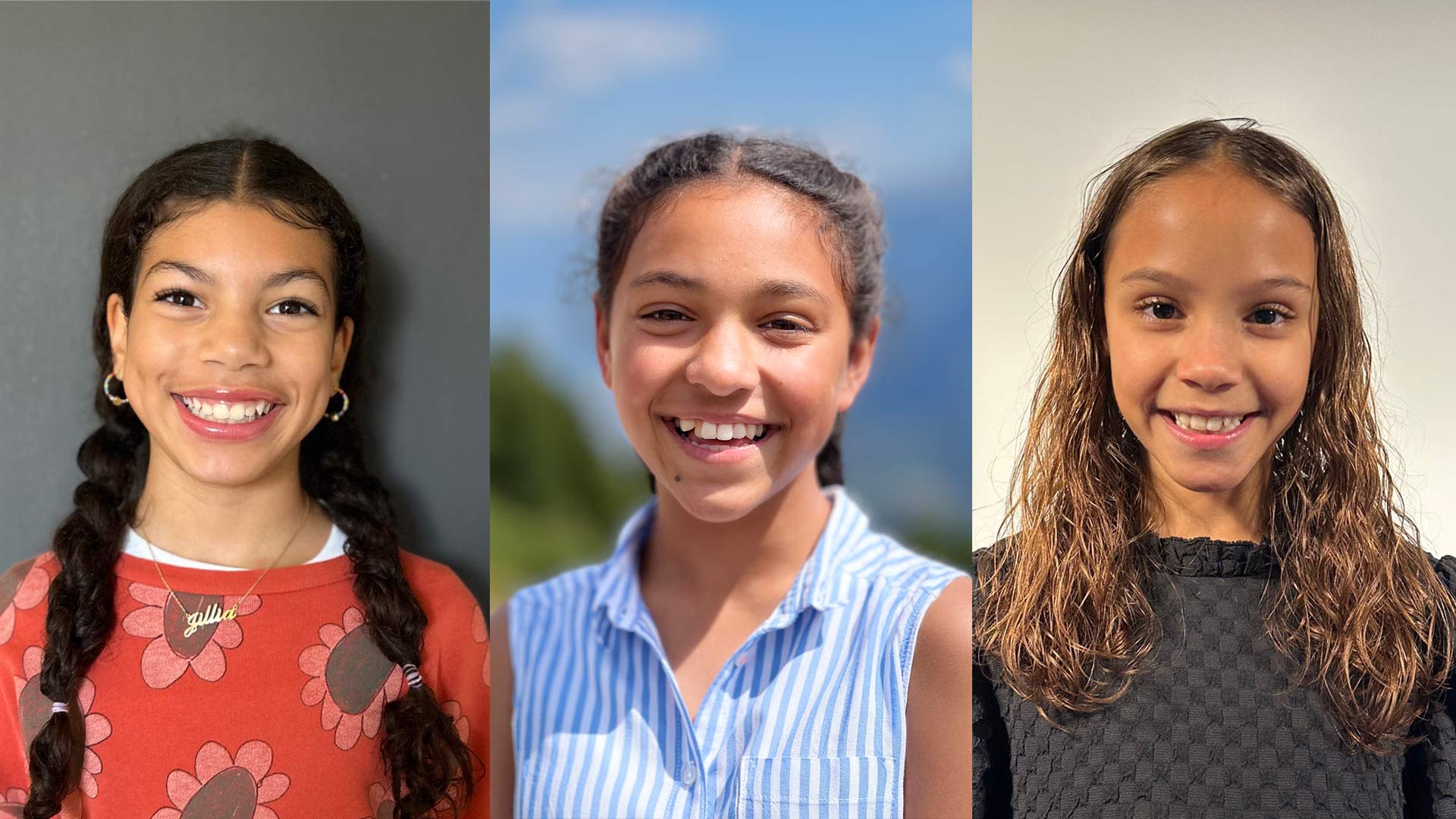 Nayah (10), Jillia (12) en Charlize (13) worden Little Inez in ...