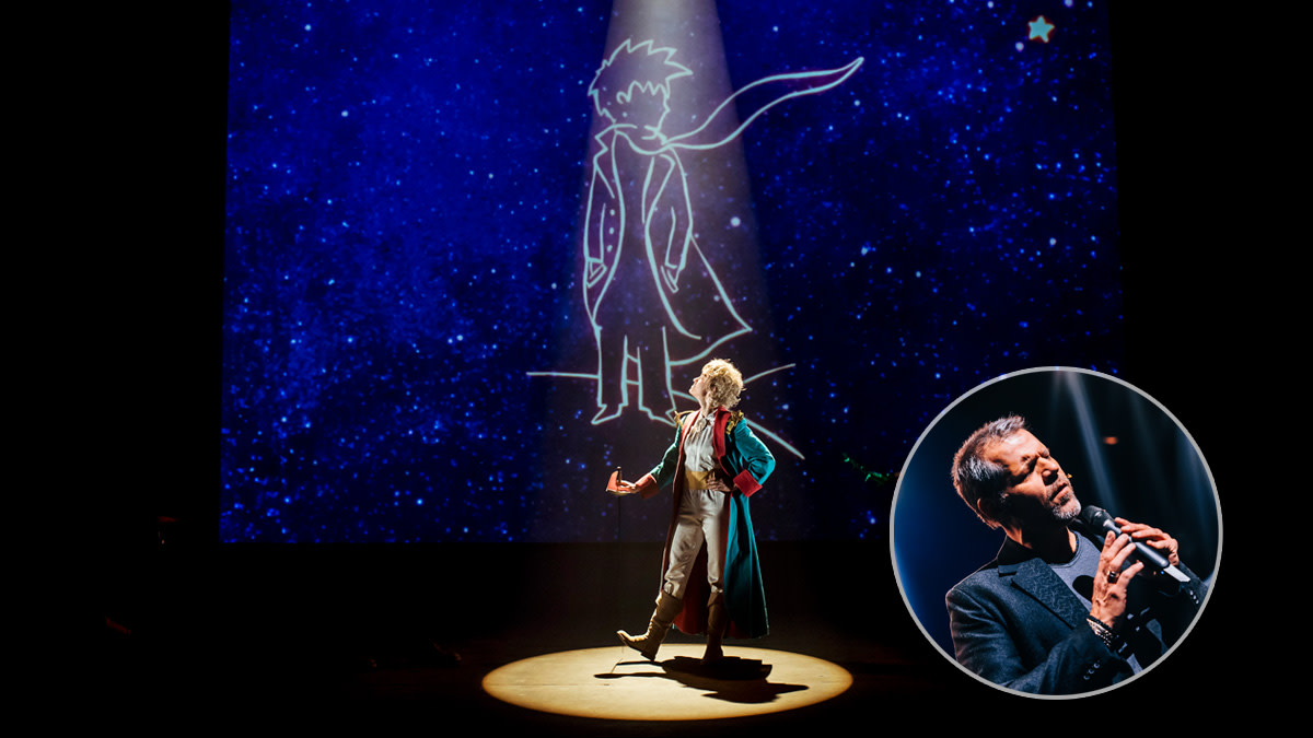 Op een scènebeeld uit de musical De Kleine Prins werd René van Kooten als inlay toegevoegd.