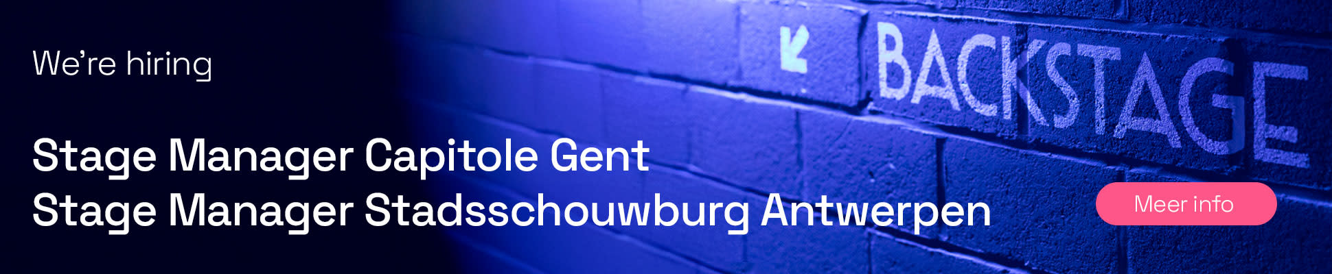 Be•at is op zoek naar een stage manager voor Capitole Gent en Stadsschouwburg Antwerpen.
