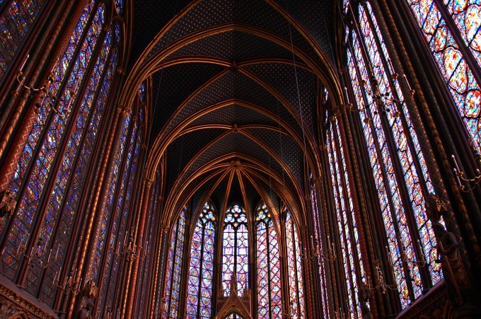 Interior of Saint-Chapelle, Paris