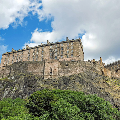A classic view of Edinburgh Castle