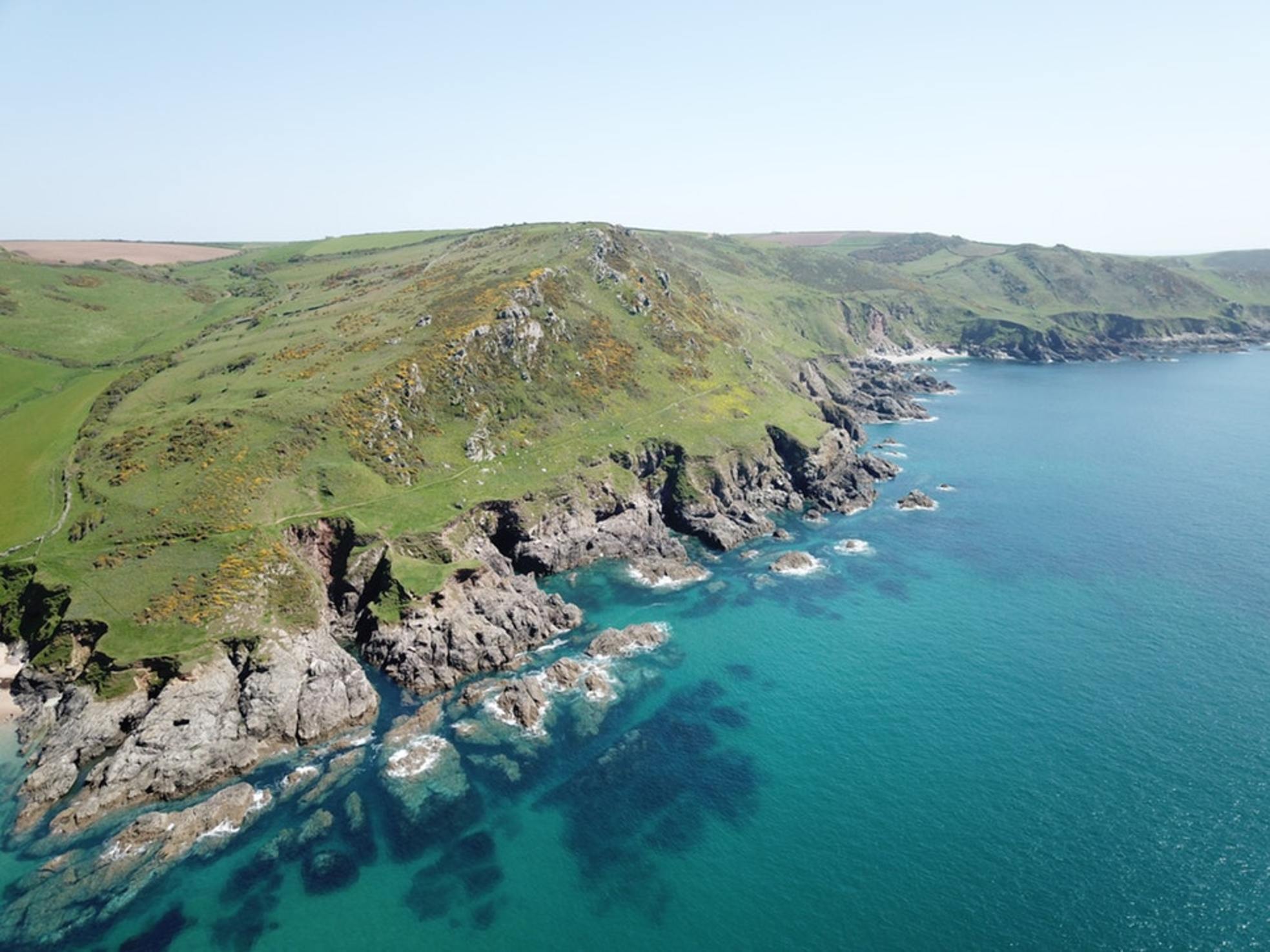 The rugged coast of Devonshire
