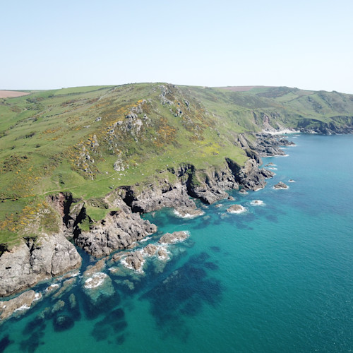 A section of the South West Coast Path in Devon