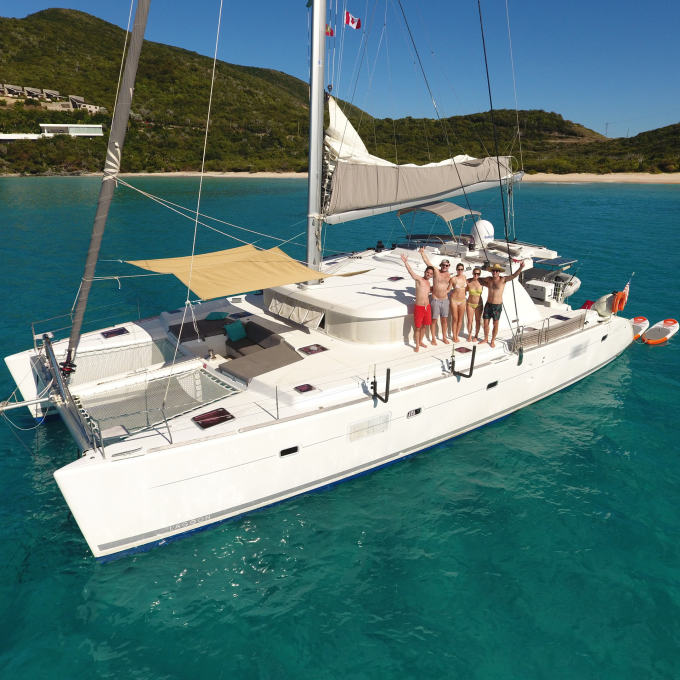 Akasha catamaran charters in the Virgin Islands