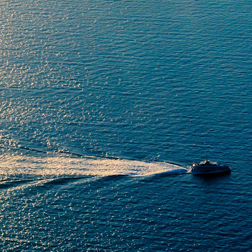 Boat in the Mediterranean near Spain