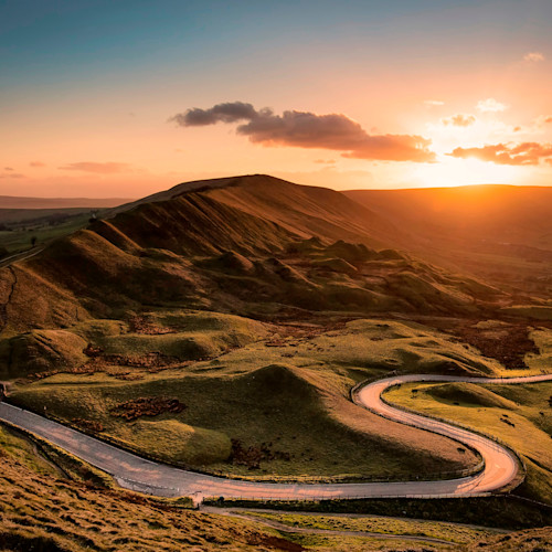 A panorama of Mam Tor, Castleton, Derbyshire