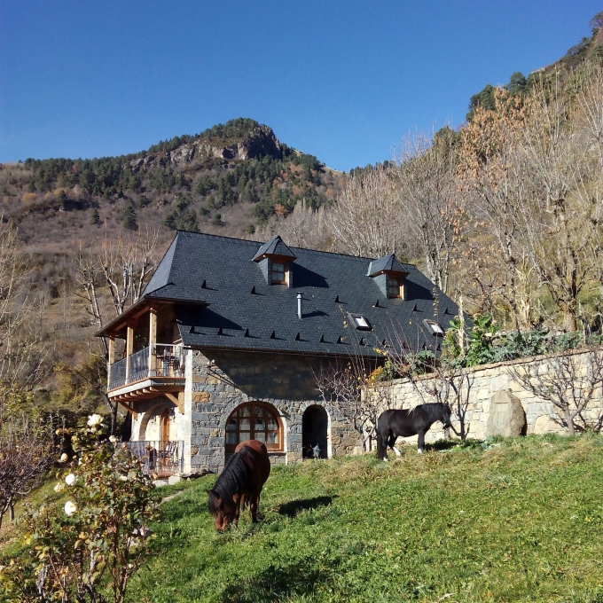 la alta montaña con una casa rural en Benasque Vrbo España