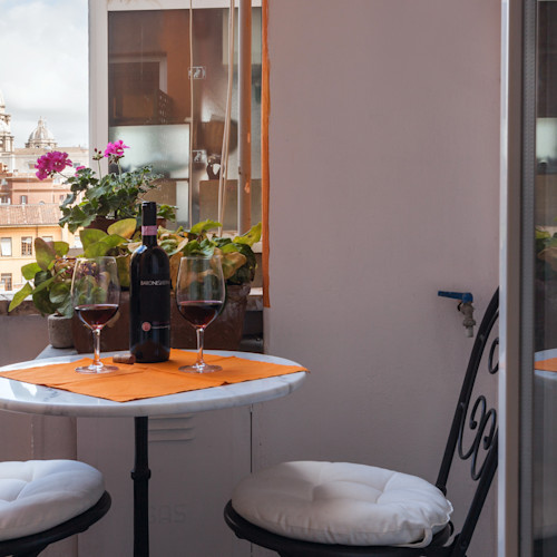 Terrasse avec vue sur Rome