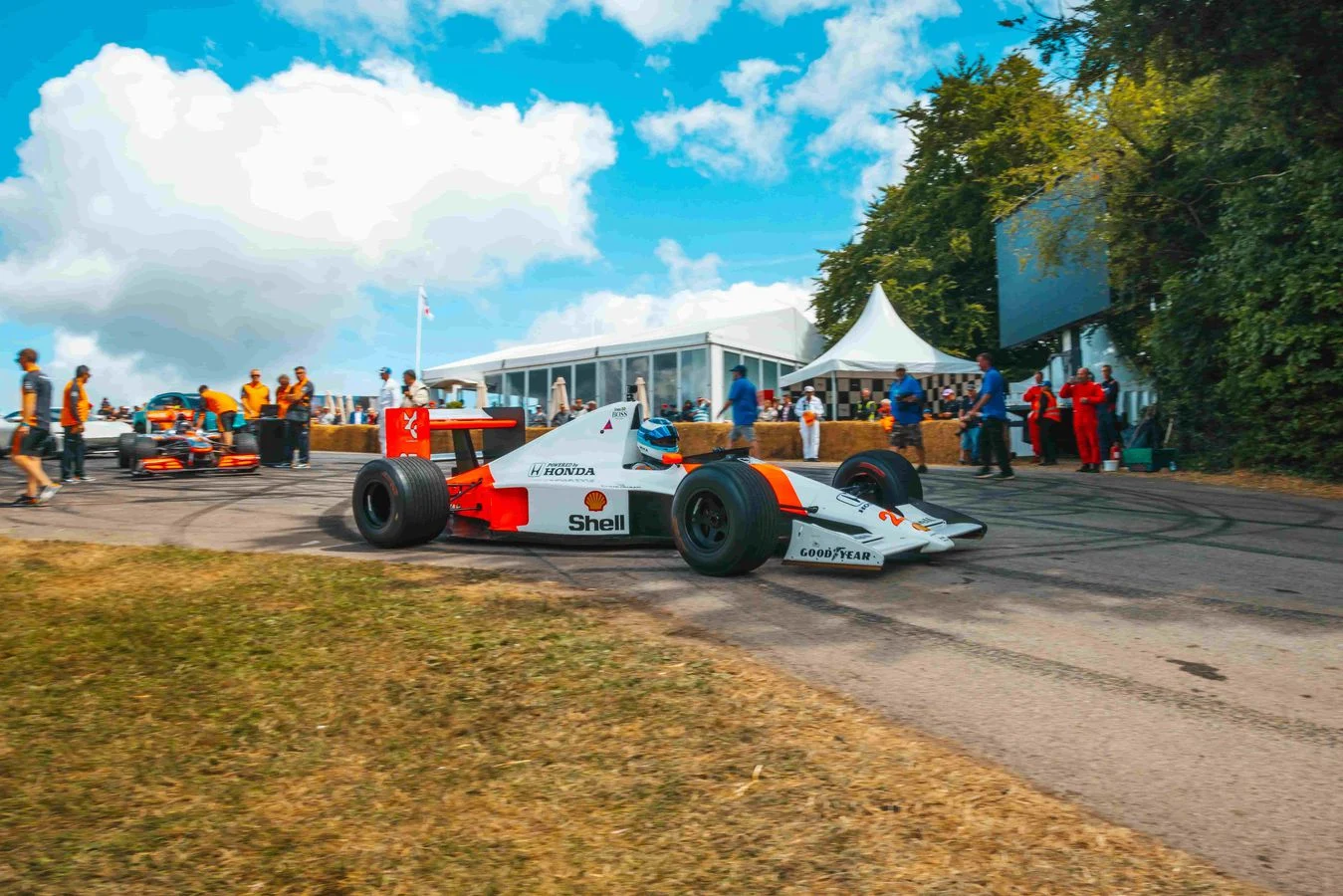 When two worlds collide Mika Häkkinen takes to the hill in Senna's MP4/5B-07 - 0