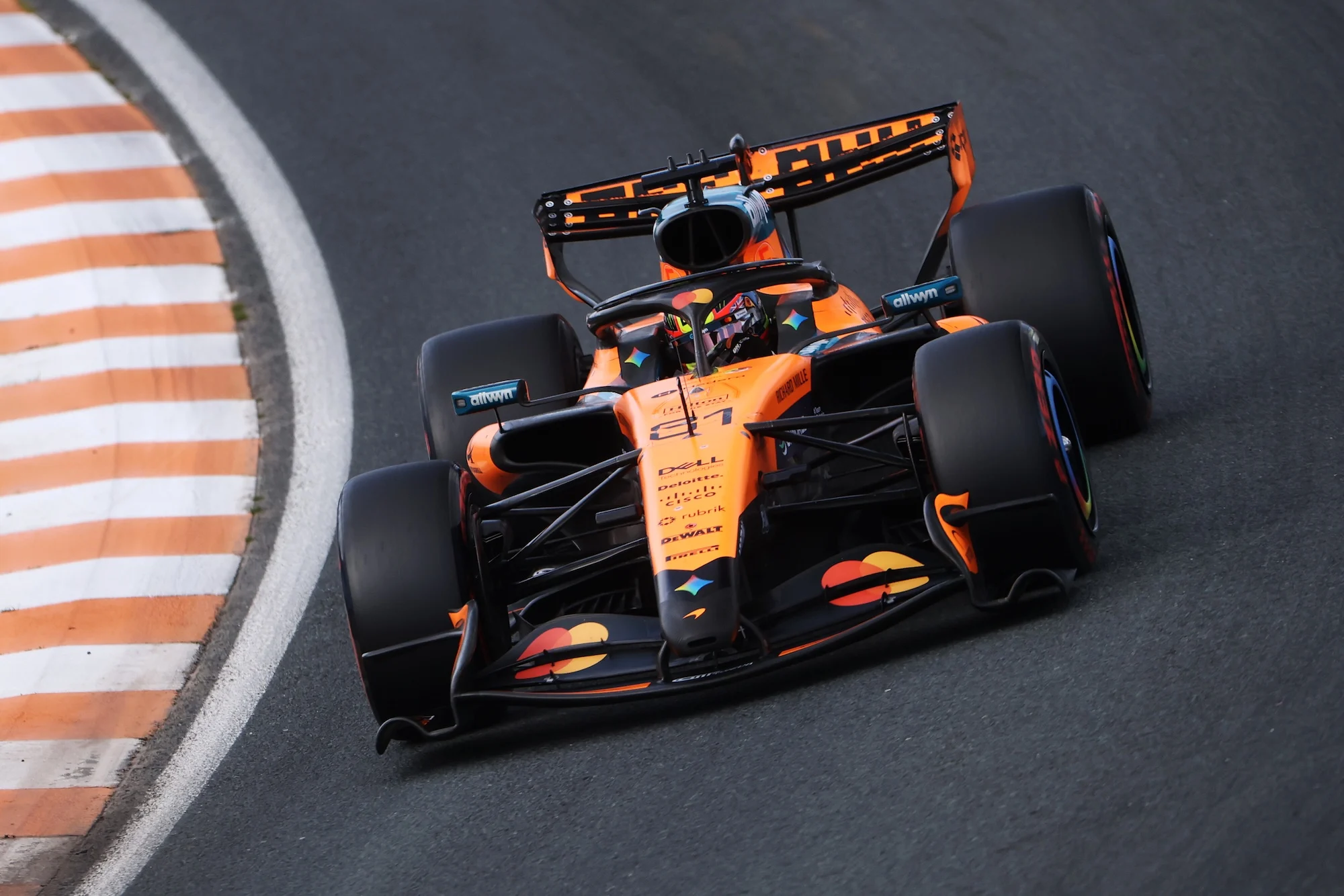 Oscar Piastri on track during the 2026 Dutch grand prix at Circuit Zandvoort