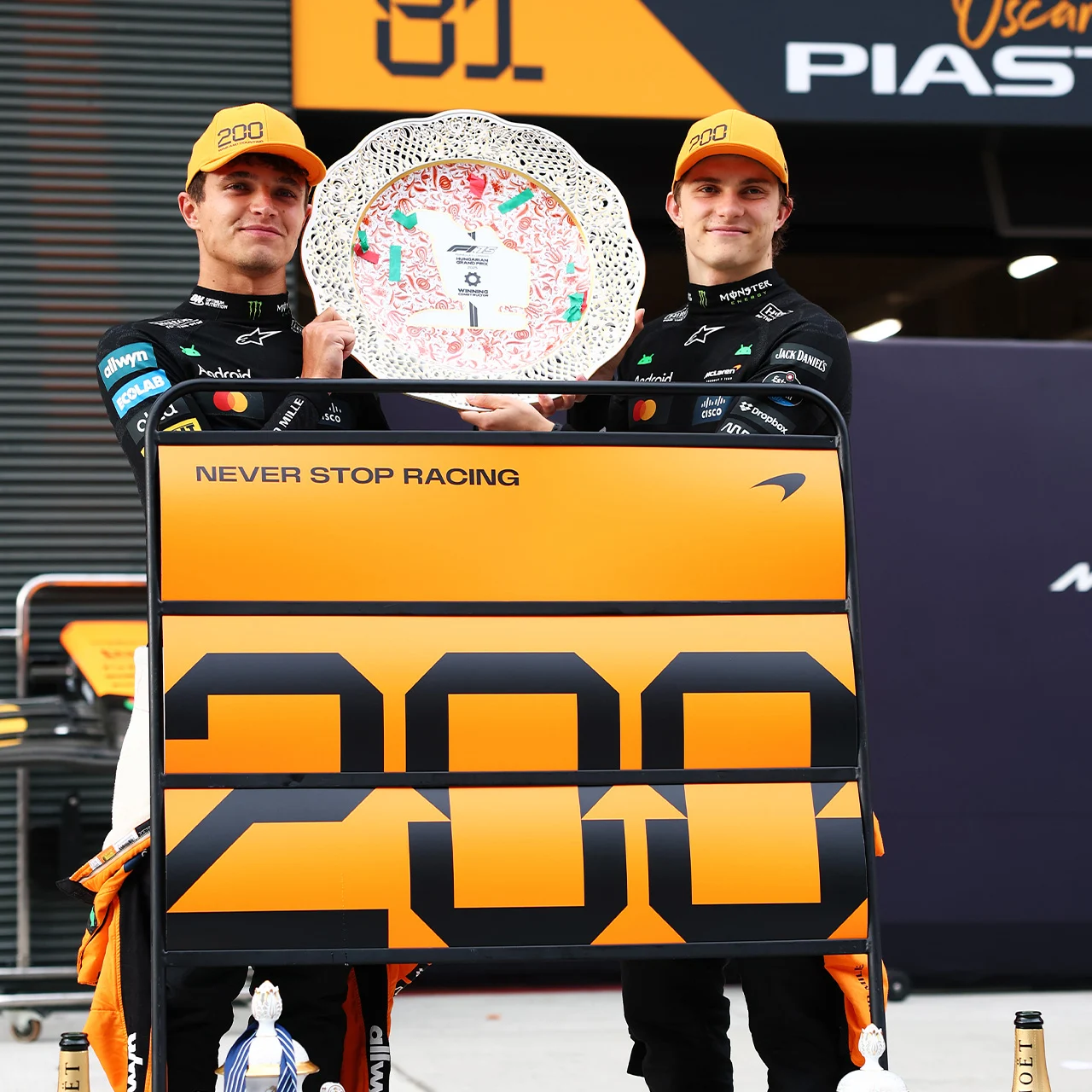 Formula 1 2025 - Hungarian Grand Prix Lando P1, Oscar P2, 21.218s ahead of George Russell