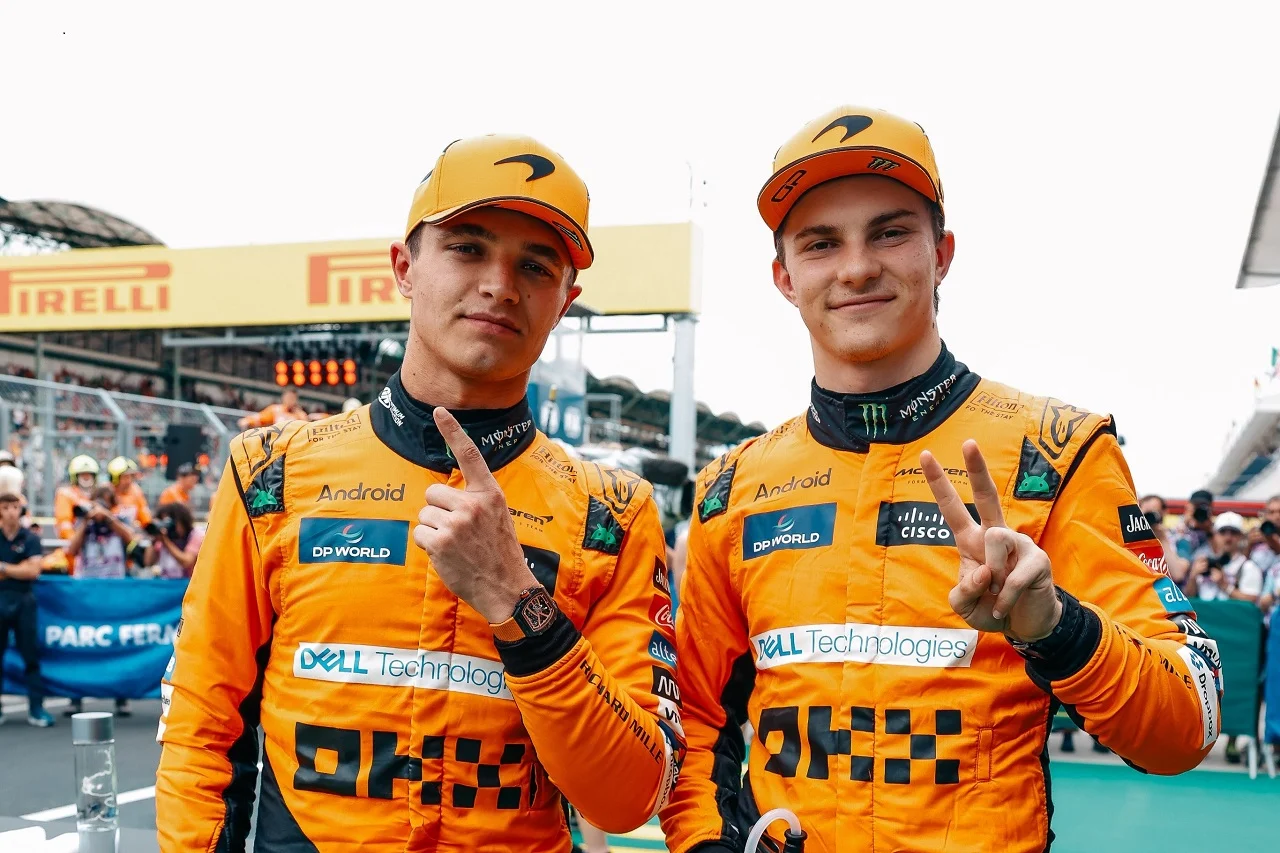 Hear from McLaren Formula 1 drivers Lando Norris and Oscar Piastri, as well as Team Principal Andrea Stella, after Qualifying in Hungary.