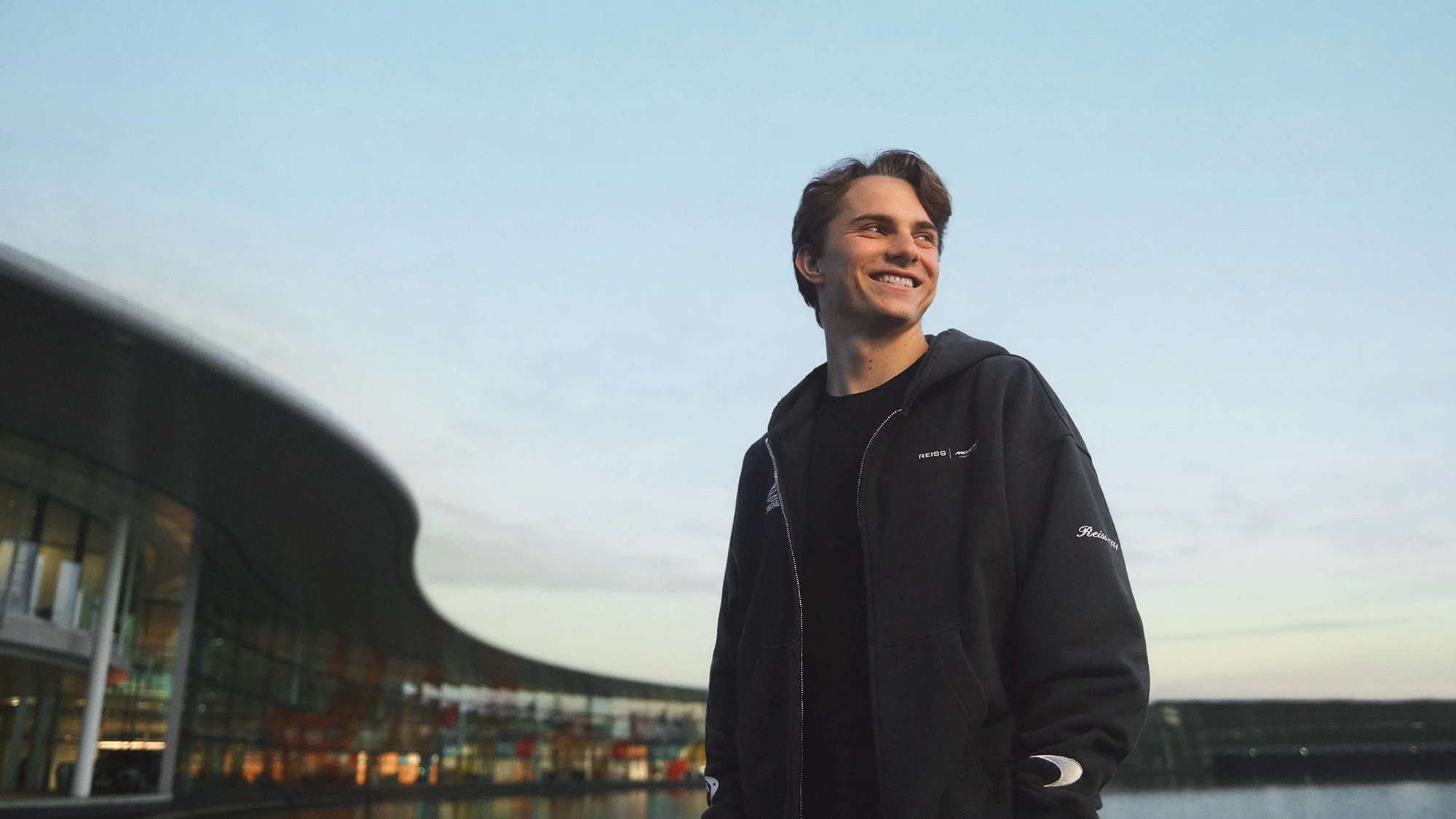 Oscar Piastri styling the McLaren Reiss range