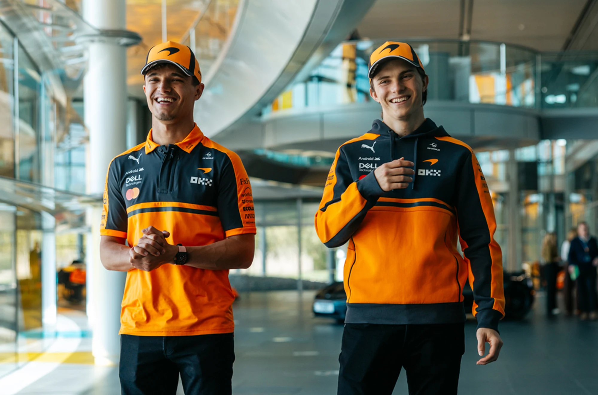 Oscar Piastri driving the McLaren MCL40 during day one of F1 Testing at Bahrain International Circuit