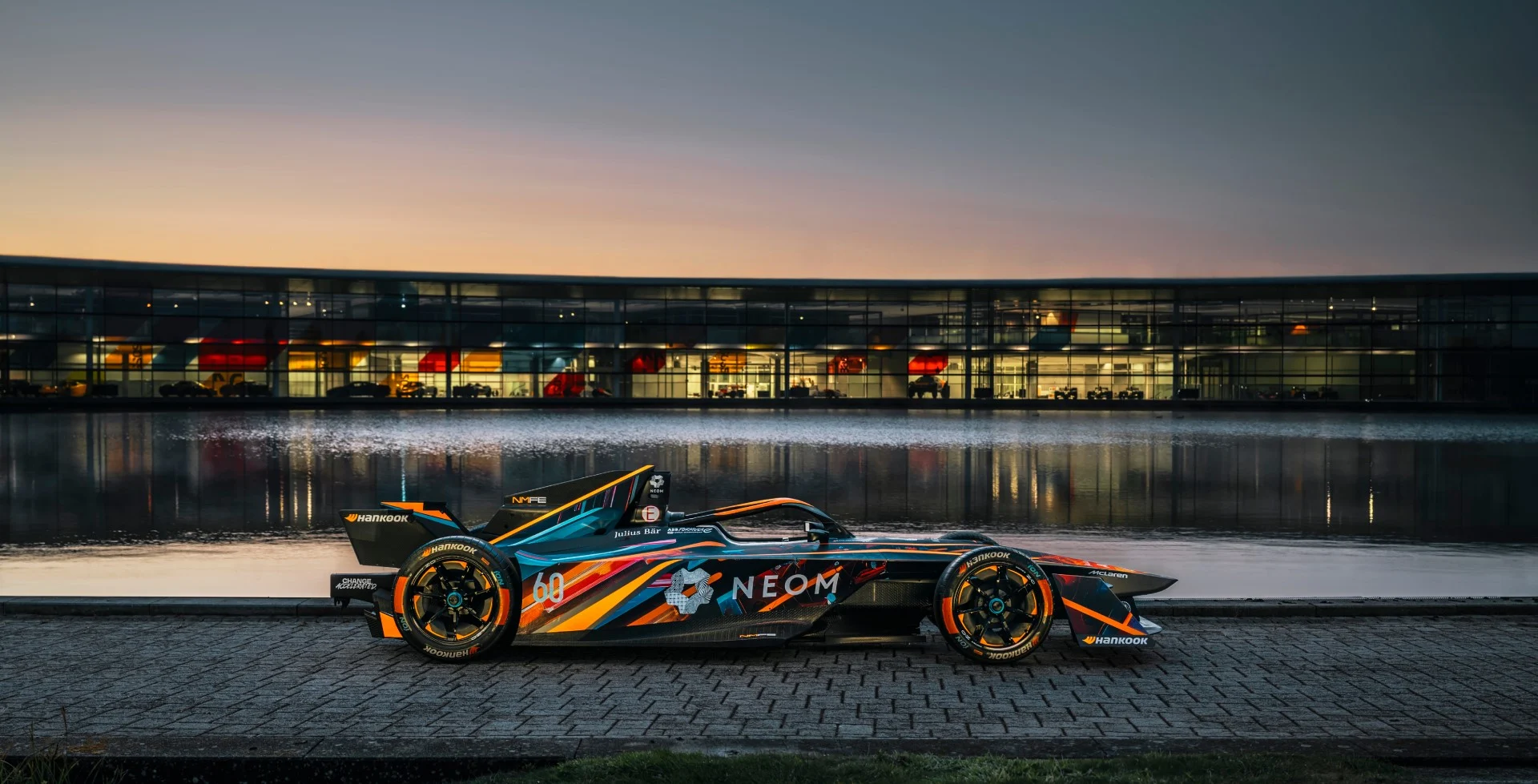 NEOM McLaren Formula E Team unveil world first generative AI-designed livery