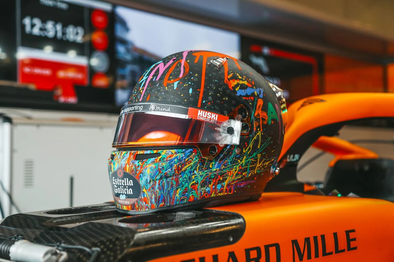 Love these lids Carlos and Lando to show their support of World Mental Health Day on track - 3