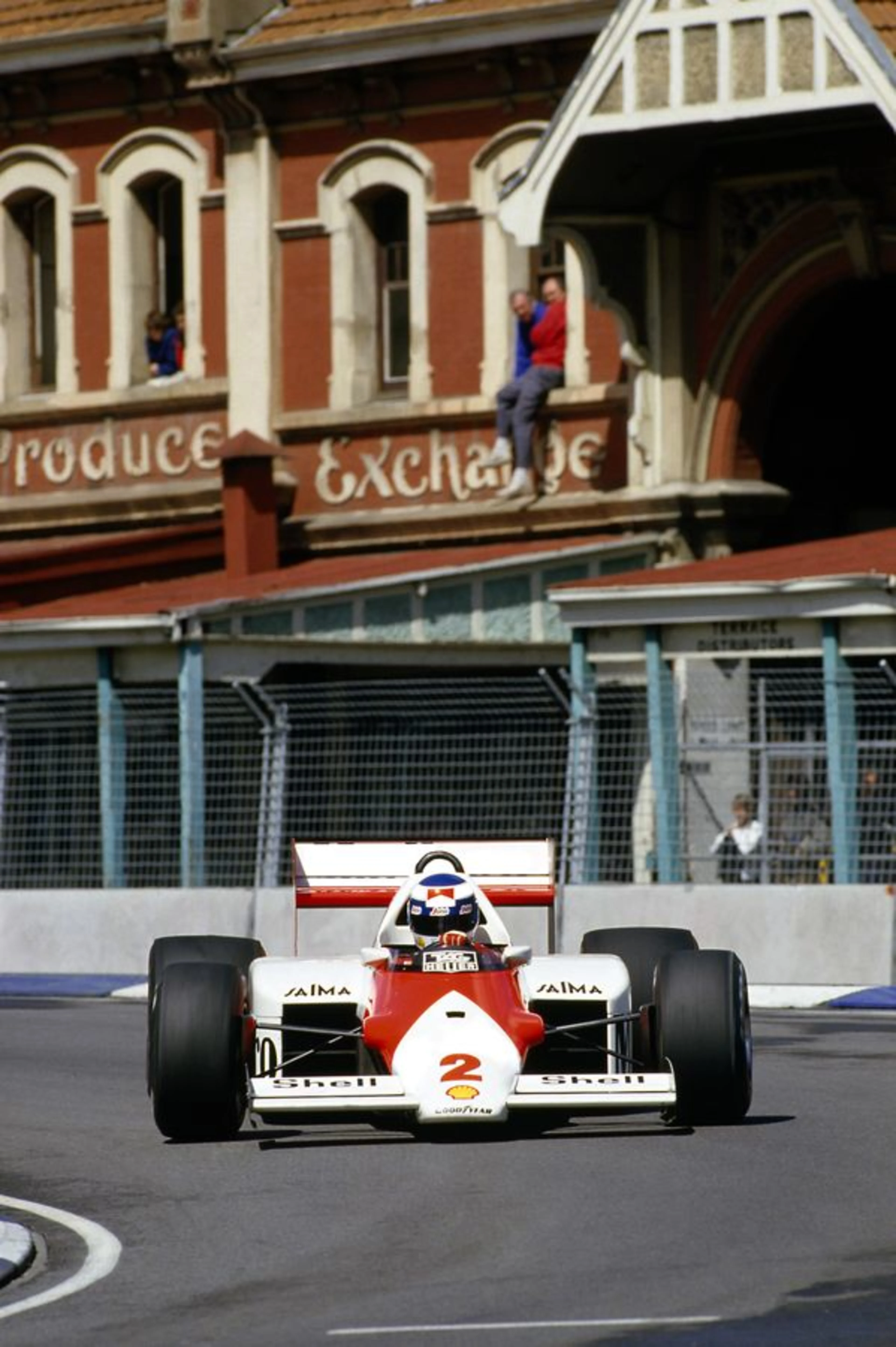 Alain Prost Driving A Mclaren Mp4/2 Old Motor Racing Photo Alain Prost Driving A Mclaren Mp4/2 Old Motor Racing Photo