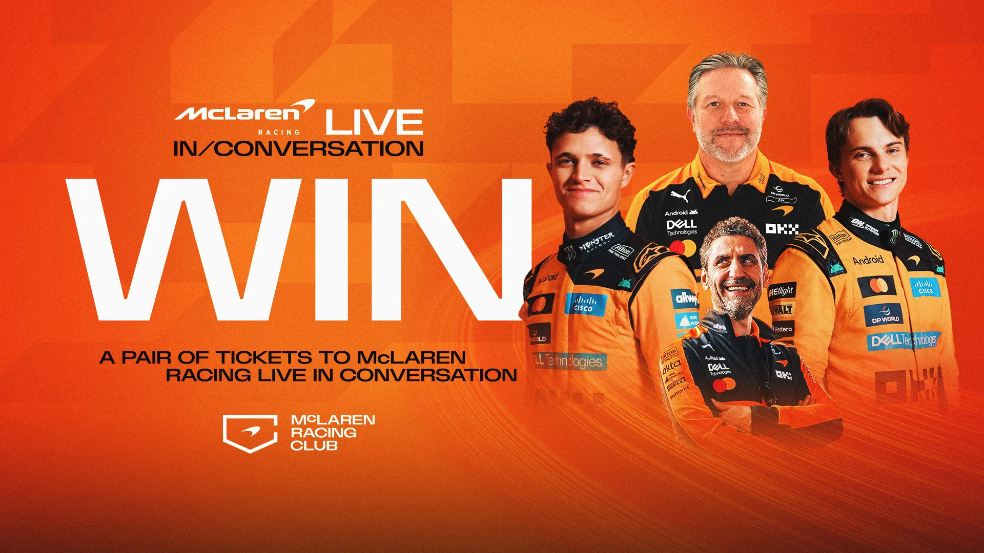 Win tickets to McLaren Racing LIVE In Conversation